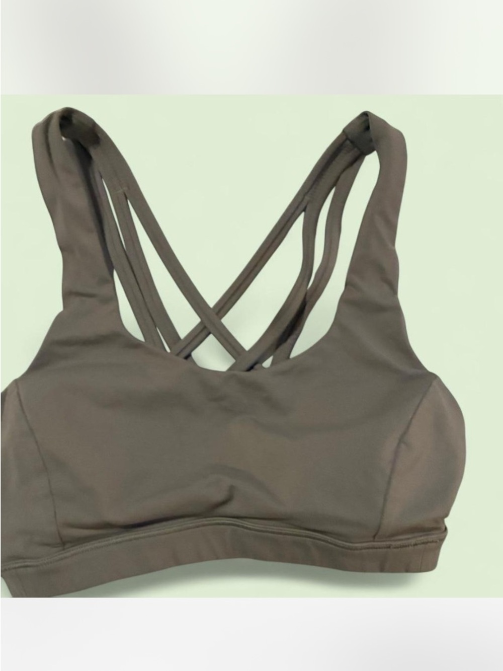 Women’s Lululemon Free To Be Serene Bra in the color Grey Sage size 2/XS